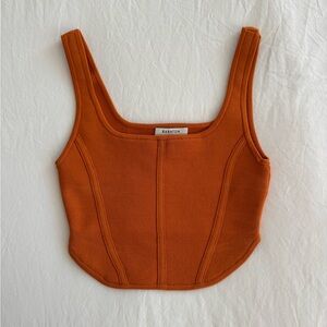 Babaton Sculpt Knit Bustier Tank Orange
